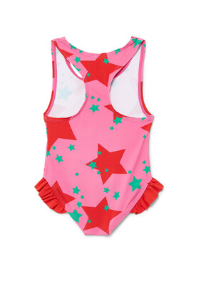 Star Print One-Piece Swimsuit
